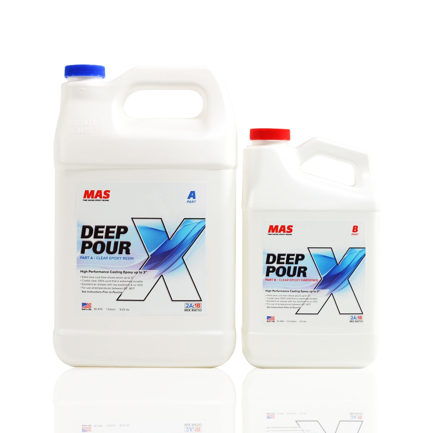 Deep Pour Epoxy - 2 inch - 2 1 Ratio - 1.5 Gallon Kit