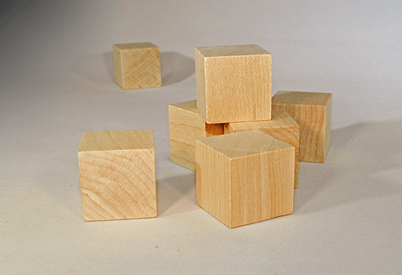 Wood blocks 1 inch, wood cubes (Per Piece)