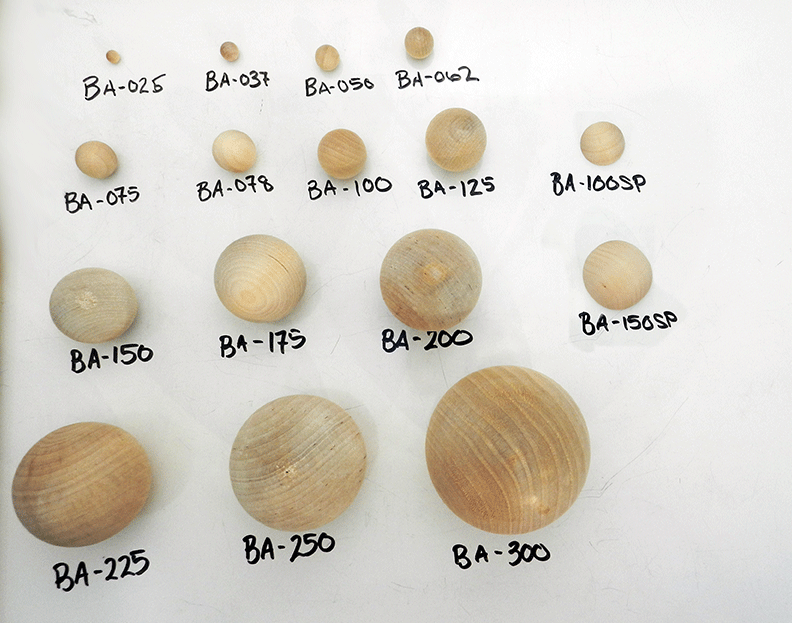 Wood Balls - Buy full round wooden balls in many sizes