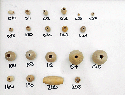Wood Round Beads 1/4 inch with 5/64 inch Hole
