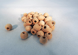 Round Wood Beads 1 inch with 3/8 inch Hole